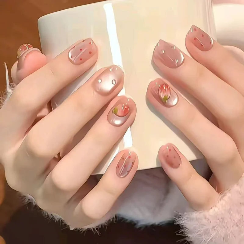 Dekoratives florales Nagelkunst-Set