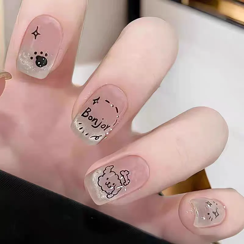 Dekoratives florales Nagelkunst-Set