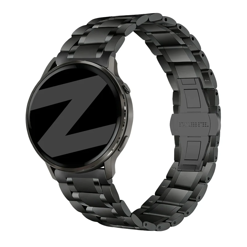 Bandz Garmin Approach J1 Stahl Gliederarmband 'Deluxe' (Schwarz)