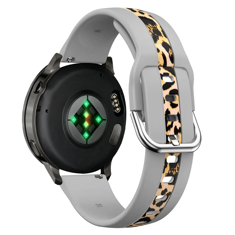 Bandz Withings Steel HR Sport Dual Leopard Armband (Hellgrau)