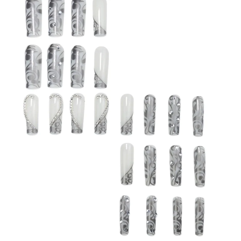 Glamouröse Acryl-Nägel Kunst Erweiterungen