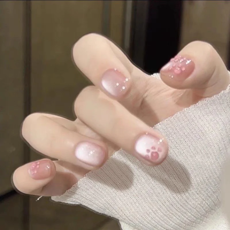 Floral Verzierter Press-On-Nagelset