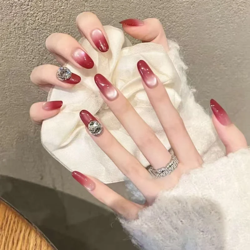 Künstlerisches Floral Press-On Nagel Set
