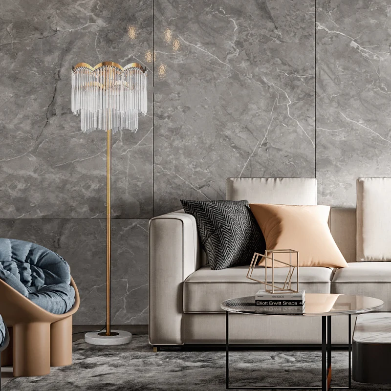 Moderne Kristallglas Stehlampe