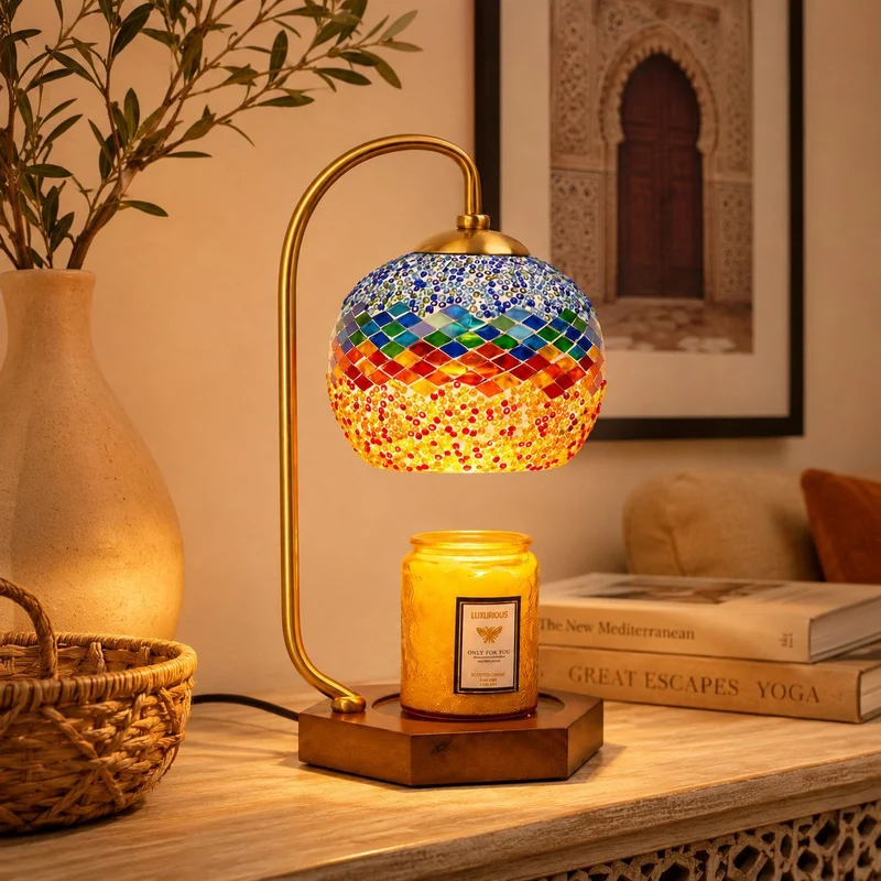 Mosaikglas-Tischlampe