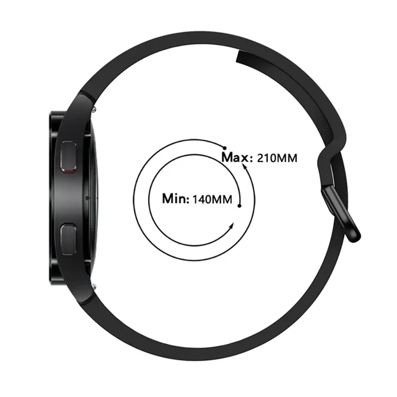 Samsung Galaxy Watch 4 - 40mm Silikon Schnallenarmband (Schwarz)