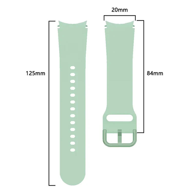 Samsung Galaxy Watch 4 - 40mm Silikon Schnallenarmband (Hellgrün)