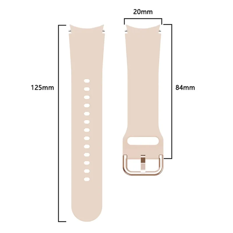 Samsung Galaxy Watch FE Silikon Schnallenarmband (Rosa Sand)