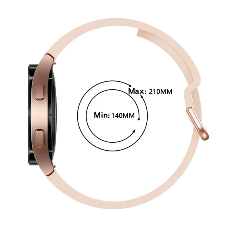 Samsung Galaxy Watch FE Silikon Schnallenarmband (Rosa Sand)