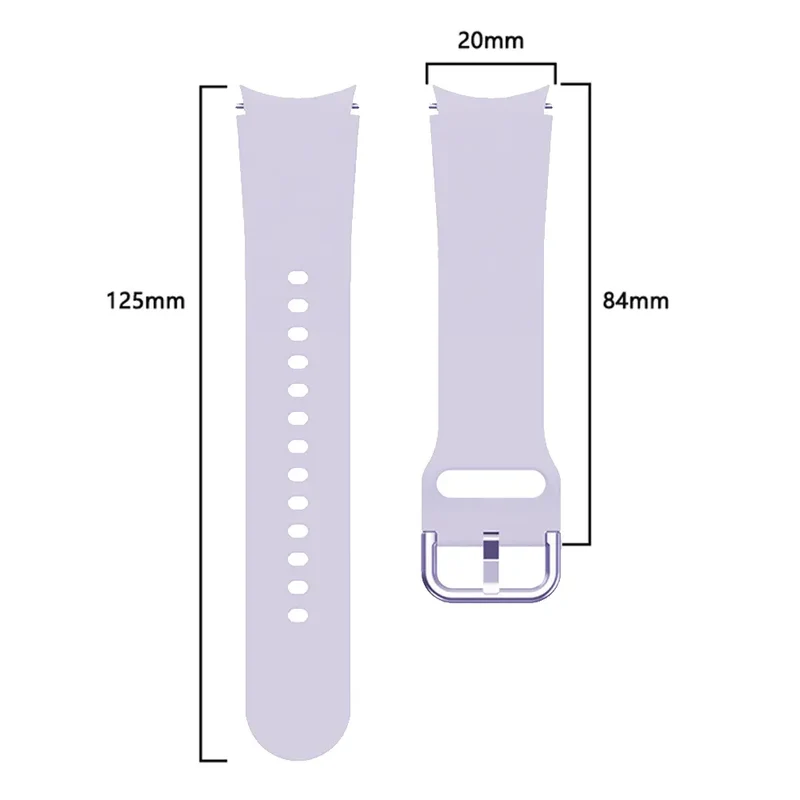 Samsung Galaxy Watch 4 - 40mm Silikon Schnallenarmband (Hell Lila)