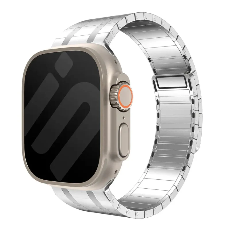 Apple Watch Premium magnetisches Stahlarmband (Silber)