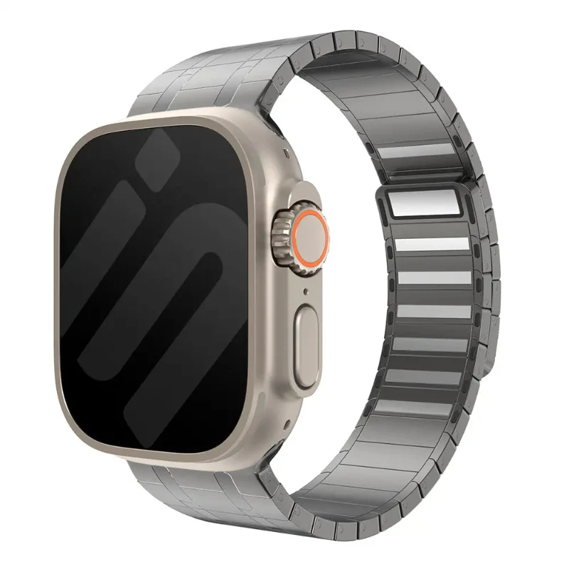 Apple Watch Premium magnetisches Stahlarmband (Titan Grau)