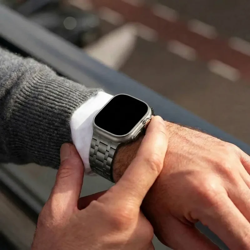 Apple Watch Premium magnetisches Stahlarmband (Schwarz)