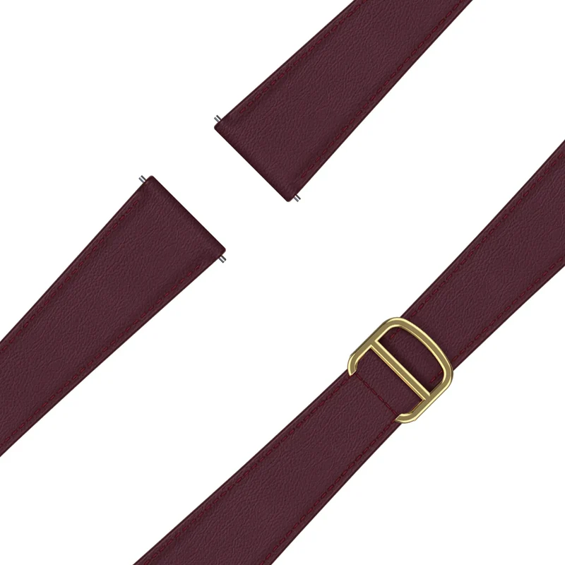Bandz Actyve Smartwatch 20mm Lederarmband 'D-Type' (Wrinrot)