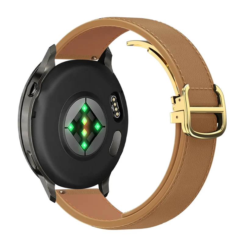 Bandz Actyve Smartwatch 20mm Lederarmband 'D-Type' (Milk Tea)