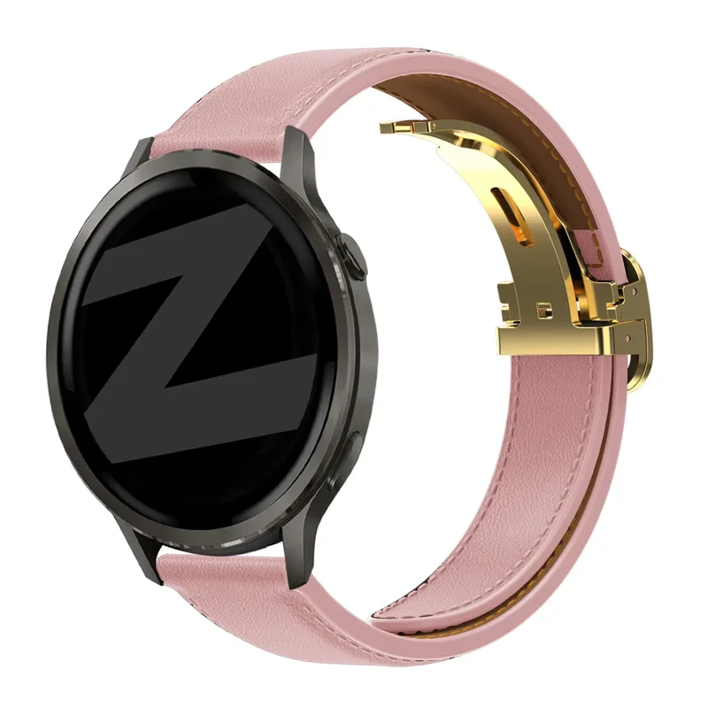 Bandz Amazfit Cheetah 2 Pro Lederarmband 'D-Type' (Rosa)