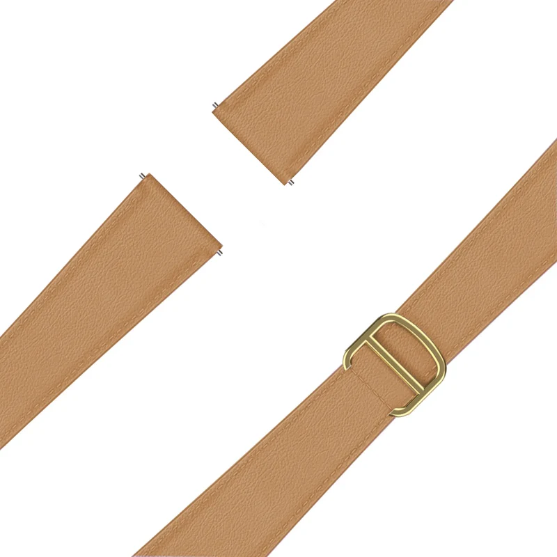 Bandz Amazfit Cheetah 2 Pro Lederarmband 'D-Type' (Milk Tea)