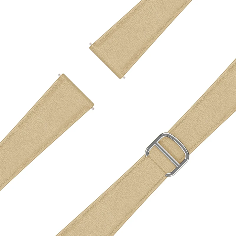 Bandz Amazfit Cheetah 2 Pro Lederarmband 'D-Type' (Creme)