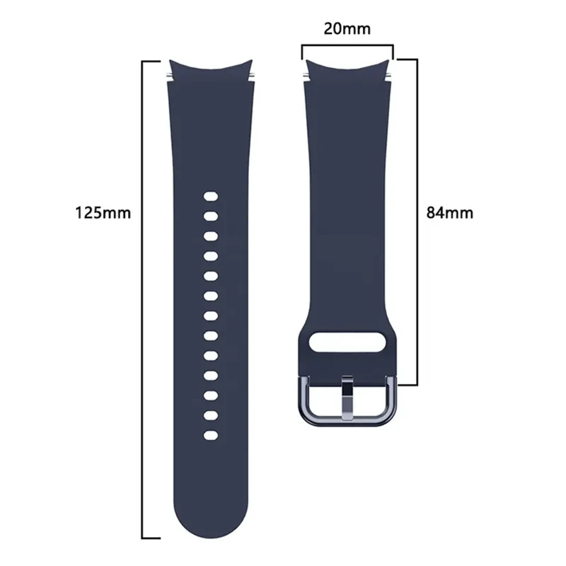 Samsung Galaxy Watch 7 - 44mm Silikon Schnallenarmband (Dunkelblau)