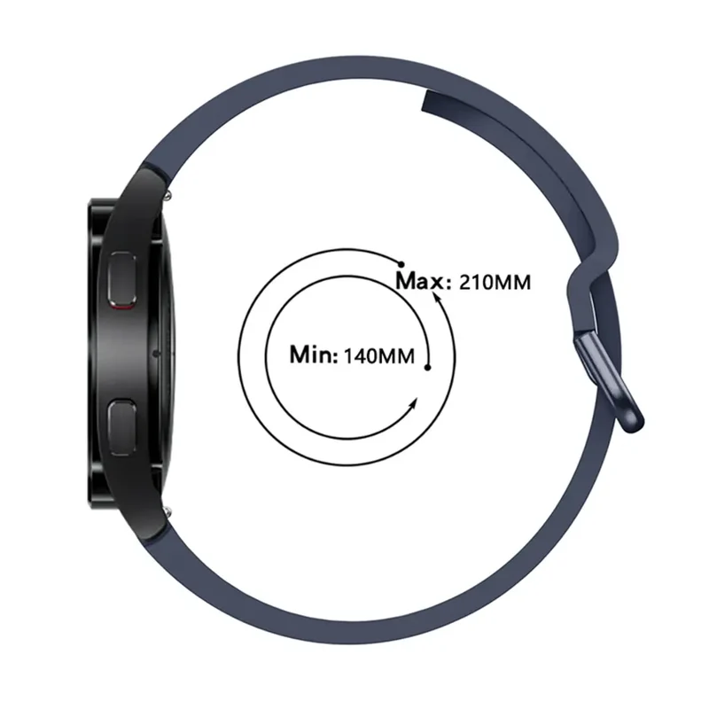 Samsung Galaxy Watch 7 - 44mm Silikon Schnallenarmband (Dunkelblau)