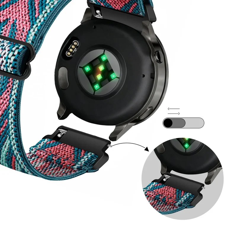 Bandz Amazfit Cheetah 2 Pro Elastisches Nylonband (Blau Mix)