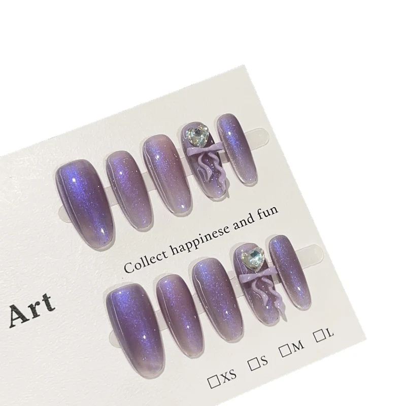 Verspielt Glitzerndes Press-On Nageldesign