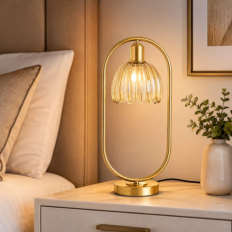 Moderne Kristall Globus Tischlampe