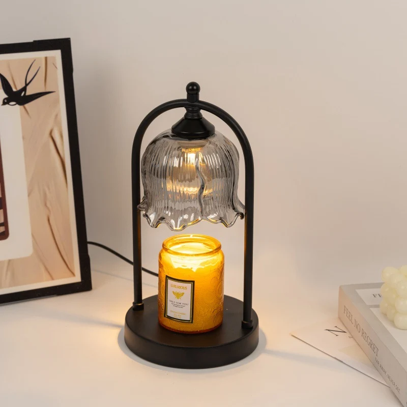 Elegante Glas Tischlampe
