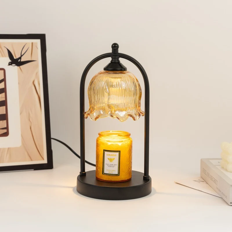 Elegante Glas Tischlampe