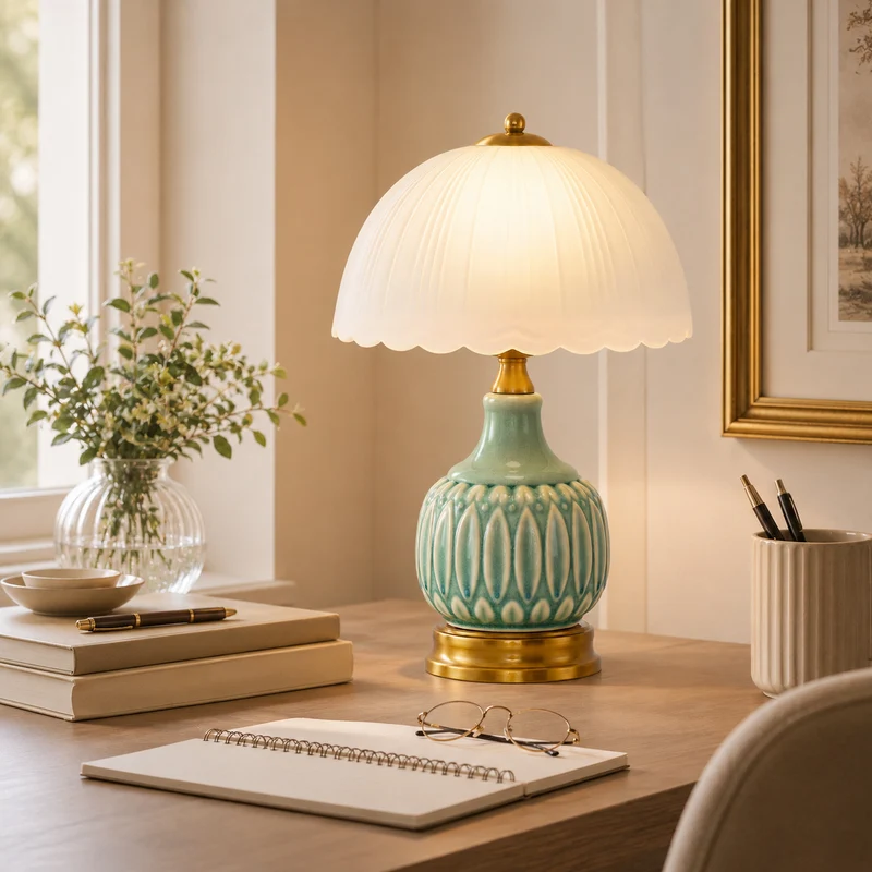 Elegante dekorative Tischlampe