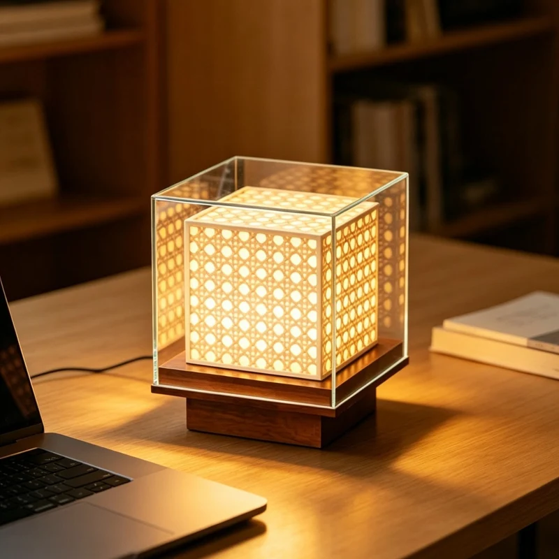 Dekorative Glaslaterne Tischlampe