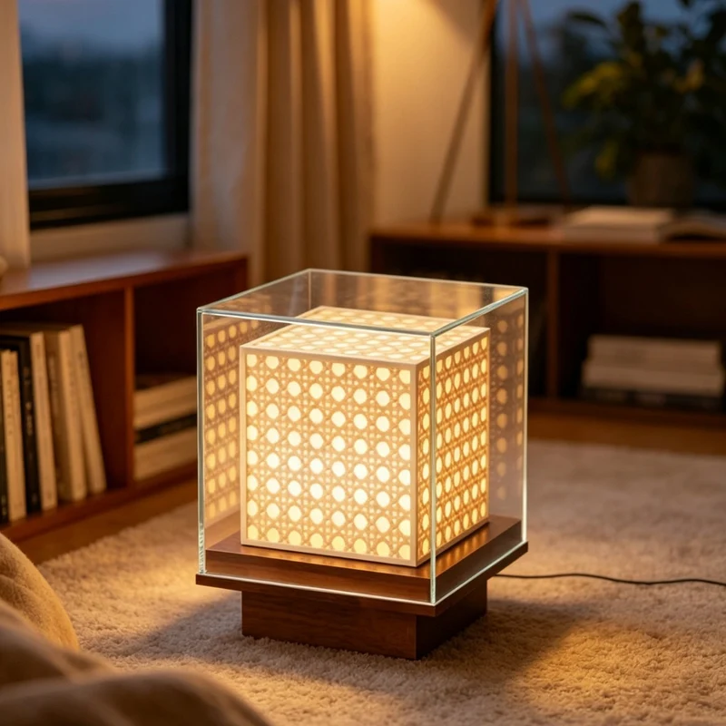Dekorative Glaslaterne Tischlampe