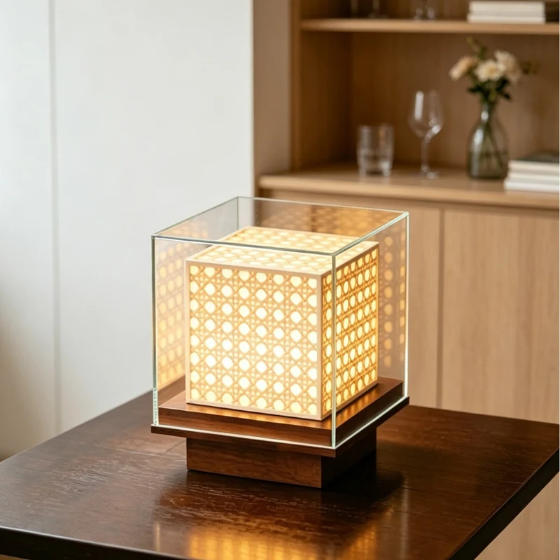 Dekorative Glaslaterne Tischlampe