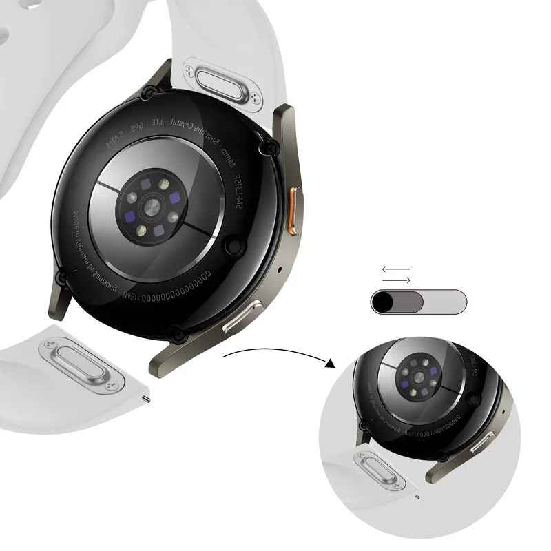 Bandz Actyve Smartwatch 20mm Sportarmband 'Easy Fit' (Weiß)