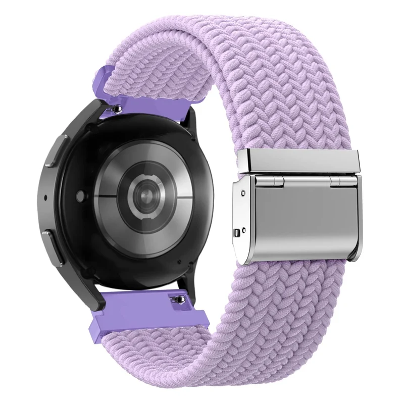 Bandz Actyve Smartwatch 20mm Gewebtes Nylonarmband (Hell Lila)