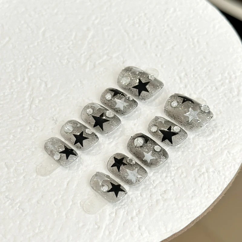 Sternen Glitter Press-On Nagelset