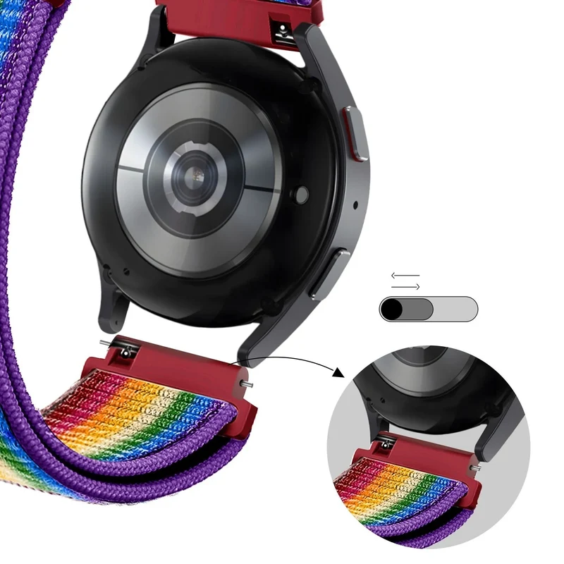 Bandz Amazfit Cheetah 2 Pro Nylon Loop Armband (Regenbogen)