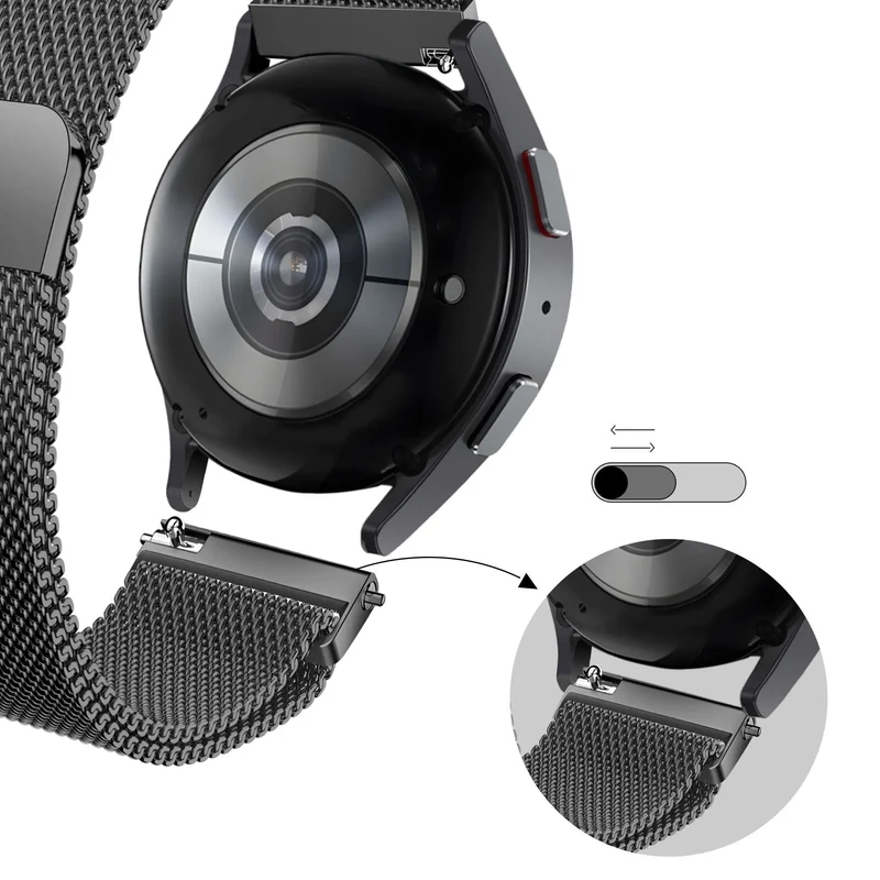 Bandz Amazfit Cheetah 2 Pro Milanese Loop Armband (Schwarz)
