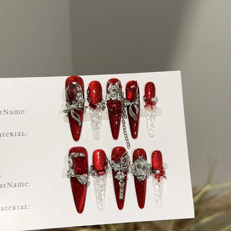 Luxuriöses Glitzerndes Press-On Nail Set