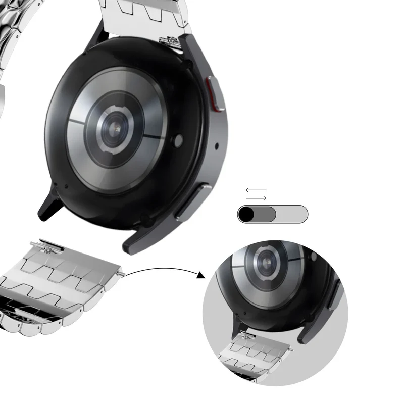 Bandz Actyve Smartwatch 20mm Stahlarmband 'Dragon' (Silber)