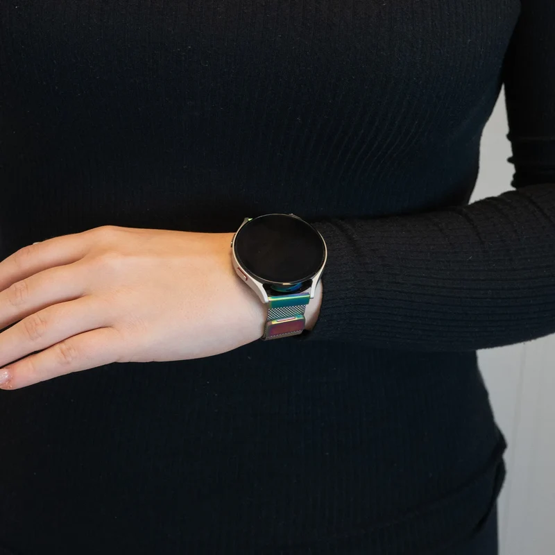 Bandz Amazfit Cheetah 2 Pro Milanese Loop Armband (Perlmutt)