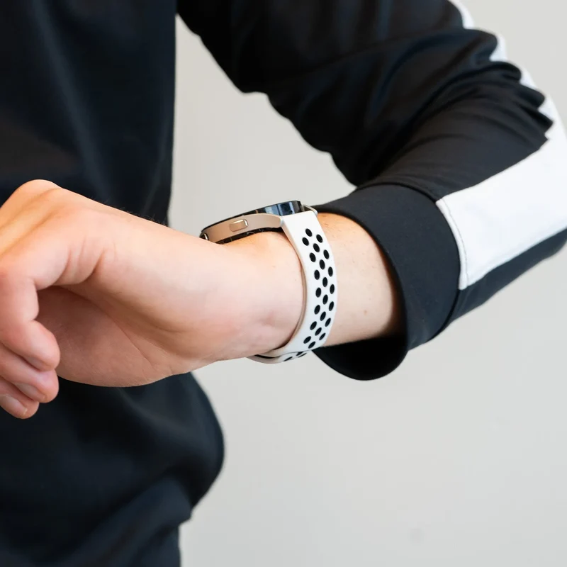 Bandz Actyve Smartwatch 20mm Sportarmband 'Deluxe' (Weiß/Schwarz)