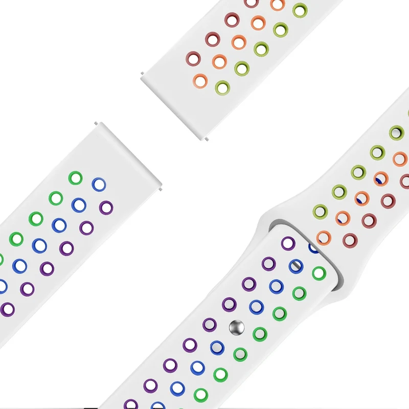 Bandz Actyve Smartwatch 20mm Sportarmband 'Deluxe' (Weiß/Bunt)