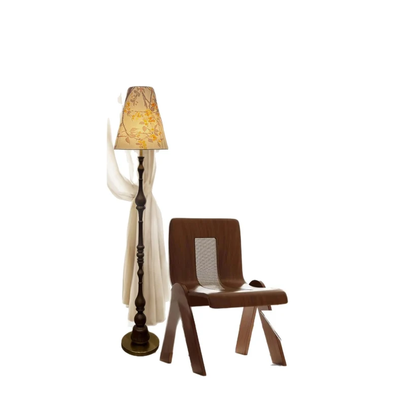 Blumenmuster Stehlampe