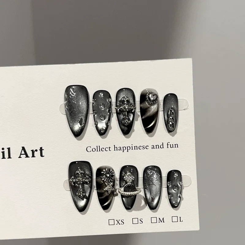 Gothic-Themen Press-On Nagelkunst Set