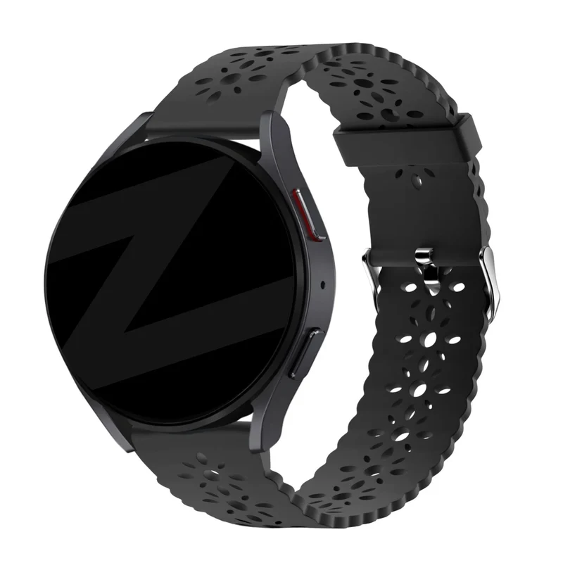 Bandz Actyve Smartwatch 20mm Gemustertes Silikonarmband (Schwarz)