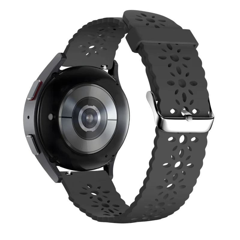 Bandz Actyve Smartwatch 20mm Gemustertes Silikonarmband (Schwarz)