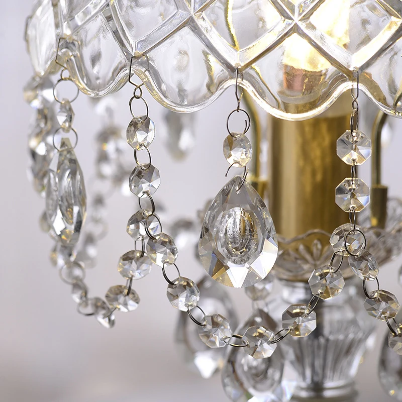 Elegante Kristall Tischlampe