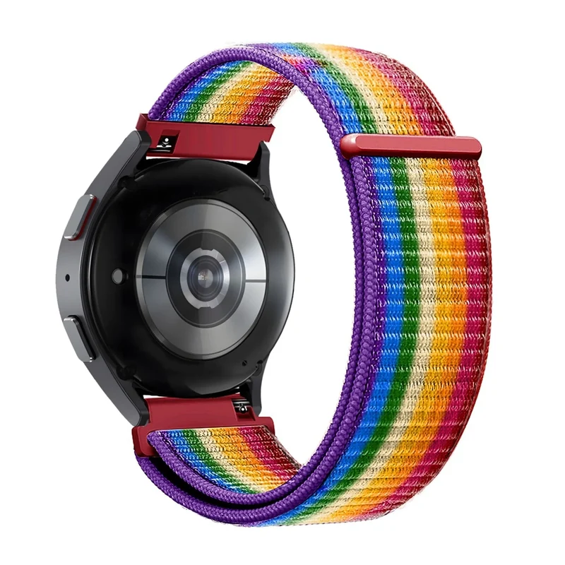 Bandz Actyve Smartwatch 20mm Nylon Loop Armband (Regenbogen)