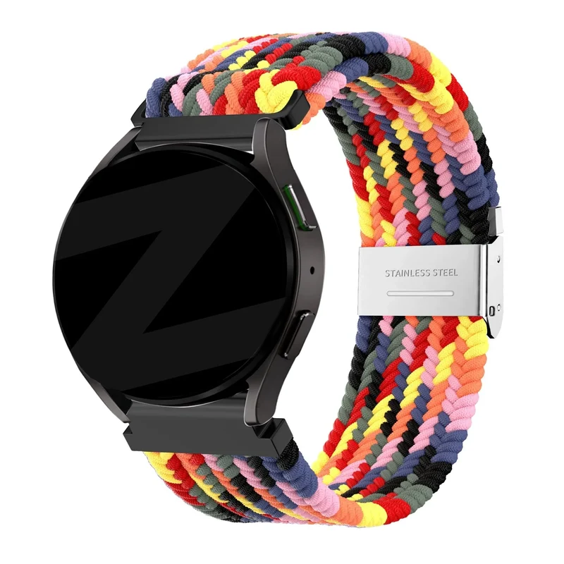 Bandz Amazfit Cheetah 2 Pro Gewebtes Nylonarmband (Farbenfroh)